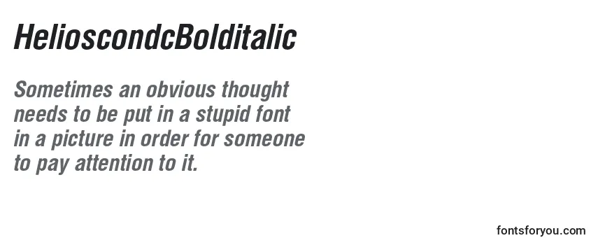 HelioscondcBolditalic Font