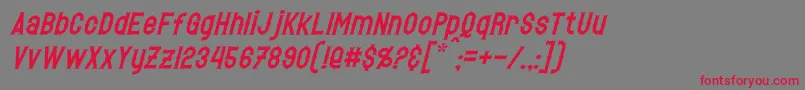 HetfieldItalic Font – Red Fonts on Gray Background