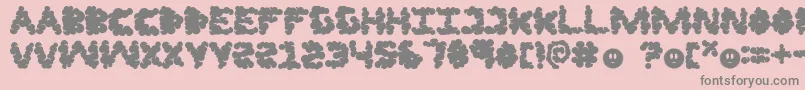 LfJazzcloud Font – Gray Fonts on Pink Background