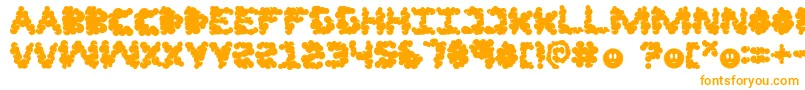 LfJazzcloud Font – Orange Fonts on White Background