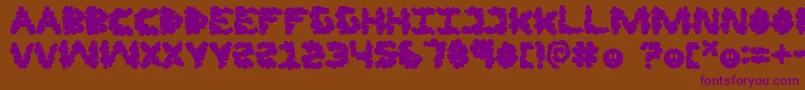 LfJazzcloud Font – Purple Fonts on Brown Background