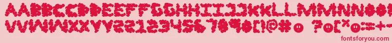 LfJazzcloud Font – Red Fonts on Pink Background