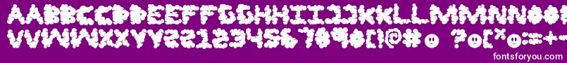 LfJazzcloud Font – White Fonts on Purple Background