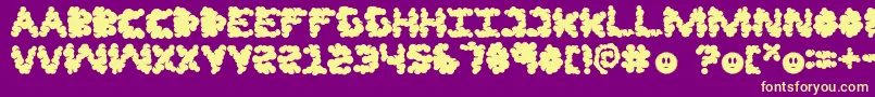 LfJazzcloud Font – Yellow Fonts on Purple Background