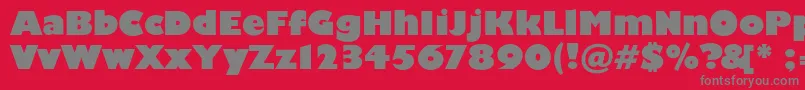 Scliberatorc Font – Gray Fonts on Red Background