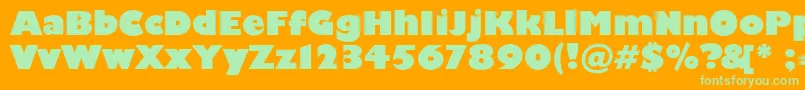 Scliberatorc Font – Green Fonts on Orange Background