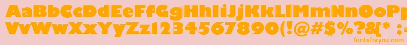 Scliberatorc Font – Orange Fonts on Pink Background