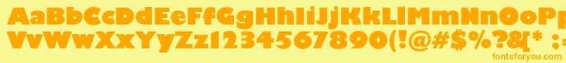 Scliberatorc-fontti – oranssit fontit keltaisella taustalla