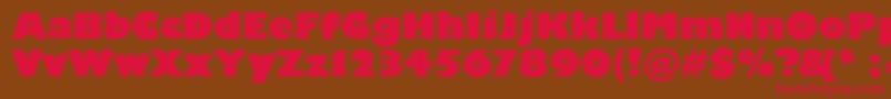 Scliberatorc Font – Red Fonts on Brown Background