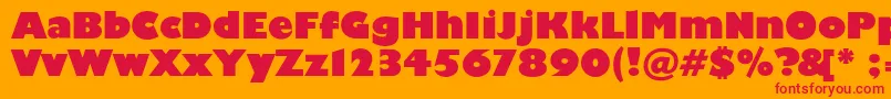 Scliberatorc Font – Red Fonts on Orange Background