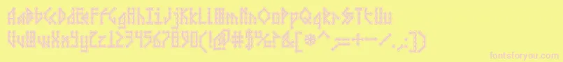 Micrca Font – Pink Fonts on Yellow Background