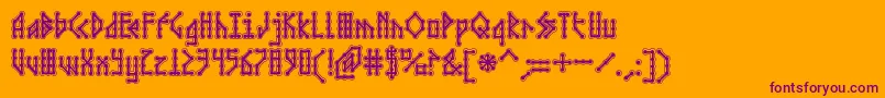 Micrca Font – Purple Fonts on Orange Background