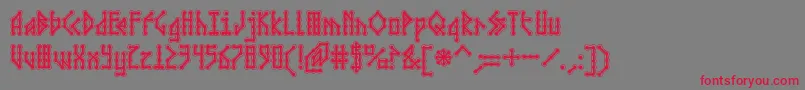 Micrca Font – Red Fonts on Gray Background