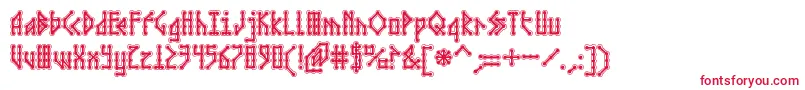 フォントMicrca – 赤い文字