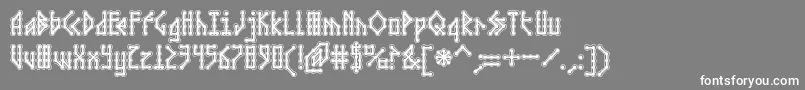 フォントMicrca – 灰色の背景に白い文字