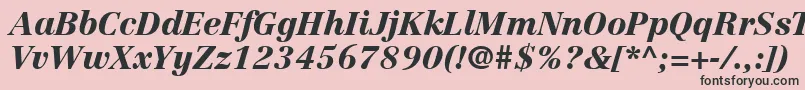 fuente LinotypeCentennialLt96BlackItalic – Fuentes Negras Sobre Fondo Rosa