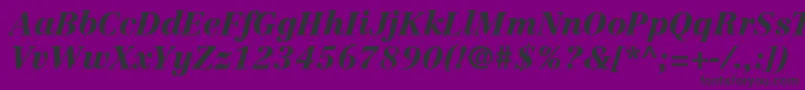 LinotypeCentennialLt96BlackItalic-Schriftart – Schwarze Schriften auf violettem Hintergrund