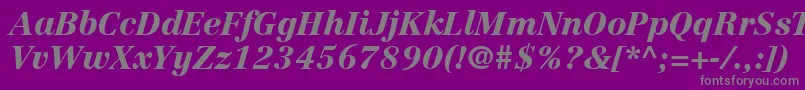 fuente LinotypeCentennialLt96BlackItalic – Fuentes Grises Sobre Fondo Morado