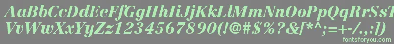 Шрифт LinotypeCentennialLt96BlackItalic – зелёные шрифты на сером фоне