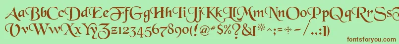 BlackMagic Font – Brown Fonts on Green Background