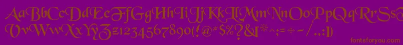 BlackMagic Font – Brown Fonts on Purple Background