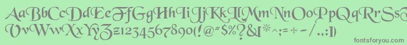 BlackMagic Font – Gray Fonts on Green Background