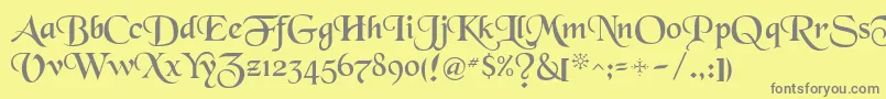 BlackMagic Font – Gray Fonts on Yellow Background