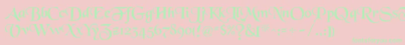 BlackMagic Font – Green Fonts on Pink Background