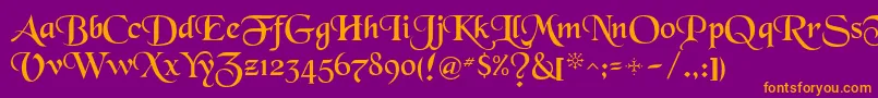 BlackMagic Font – Orange Fonts on Purple Background