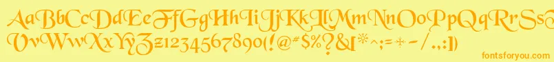 BlackMagic Font – Orange Fonts on Yellow Background