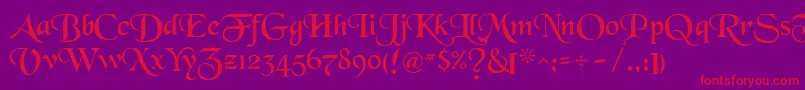 BlackMagic Font – Red Fonts on Purple Background