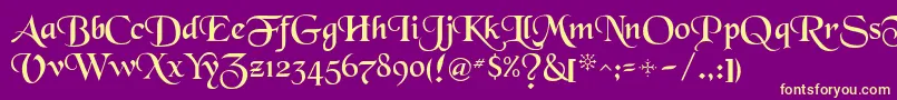 BlackMagic Font – Yellow Fonts on Purple Background