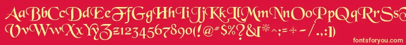 BlackMagic Font – Yellow Fonts on Red Background