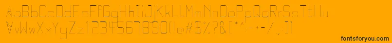 QuarterLight Font – Black Fonts on Orange Background