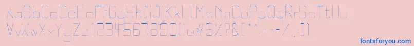 QuarterLight Font – Blue Fonts on Pink Background