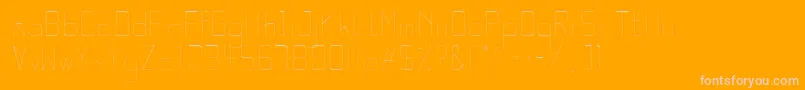 QuarterLight-Schriftart – Rosa Schriften auf orangefarbenem Hintergrund