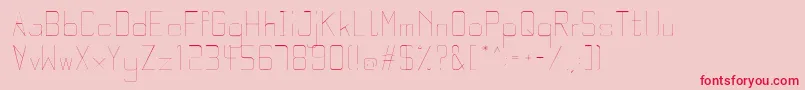 QuarterLight Font – Red Fonts on Pink Background