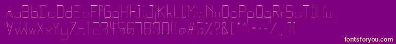 QuarterLight Font – Yellow Fonts on Purple Background
