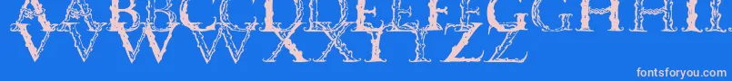 fuente Vespasiancaps – Fuentes Rosadas Sobre Fondo Azul