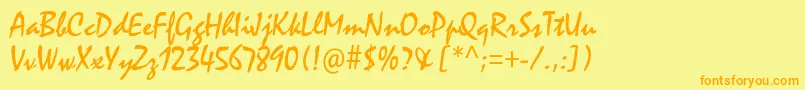 Mistralstd Font – Orange Fonts on Yellow Background