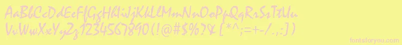 Mistralstd Font – Pink Fonts on Yellow Background