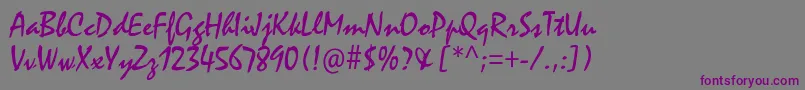 Mistralstd Font – Purple Fonts on Gray Background