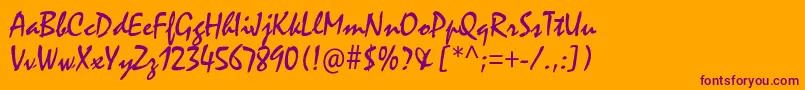 Mistralstd Font – Purple Fonts on Orange Background