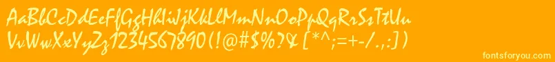 Mistralstd Font – Yellow Fonts on Orange Background