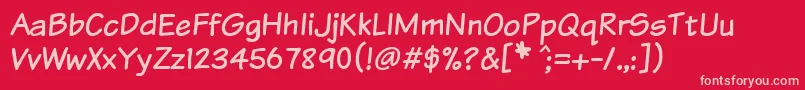 KomikaText Font – Pink Fonts on Red Background