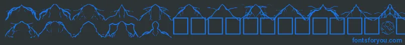 Шрифт Lightningbolts – синие шрифты на чёрном фоне