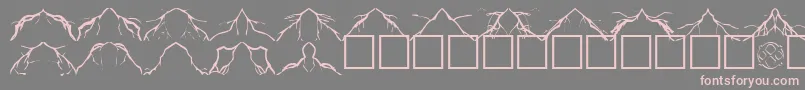 フォントLightningbolts – 灰色の背景にピンクのフォント