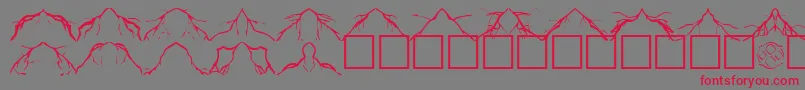 Lightningbolts Font – Red Fonts on Gray Background