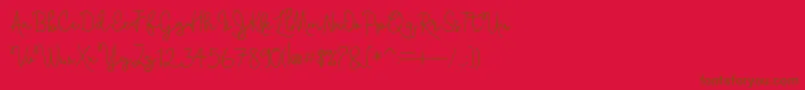 More about Skolateka Font Skolateka Font – Brown Fonts on Red Background