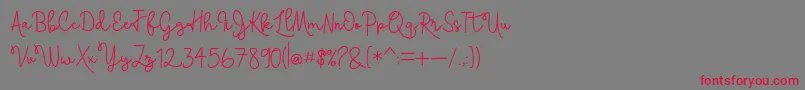 Skolateka-Schriftart – Rote Schriften auf grauem Hintergrund